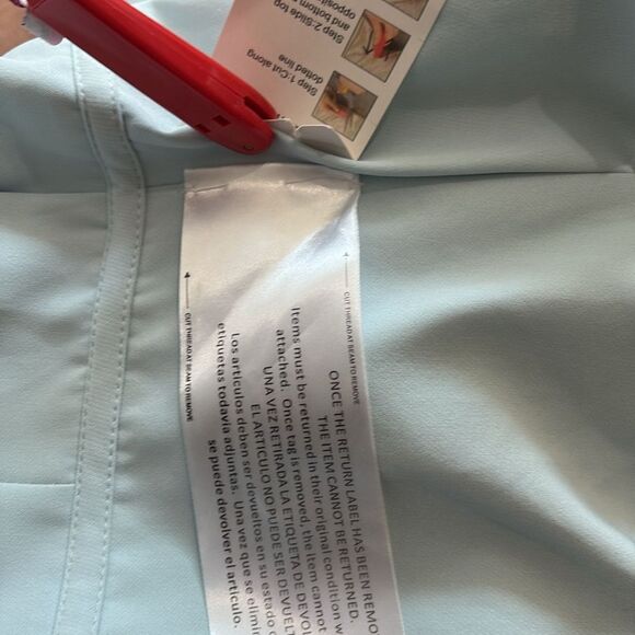 Mac Duggal 70149 One Shoulder Long Sleeve Jersey formal Gown 2  Blue NWT $398 - Picture 6 of 6